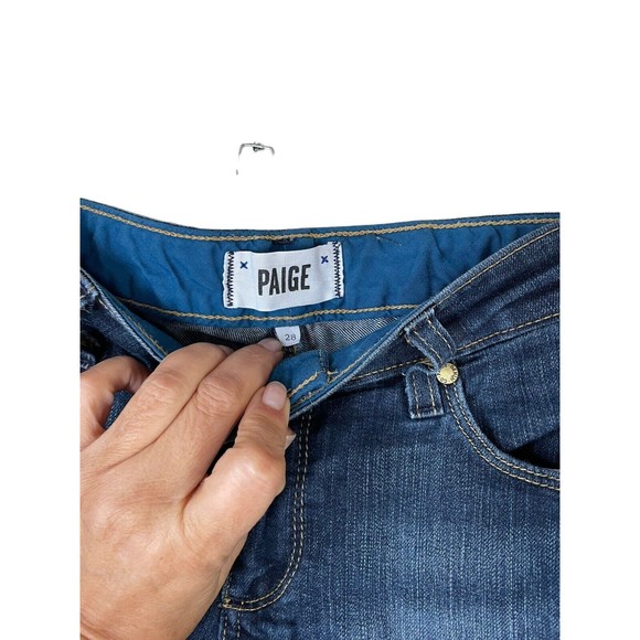 PAIGE Women’s Size 28‎ Dark Wash Kylie Crop Denim Jeans - Picture 6 of 14